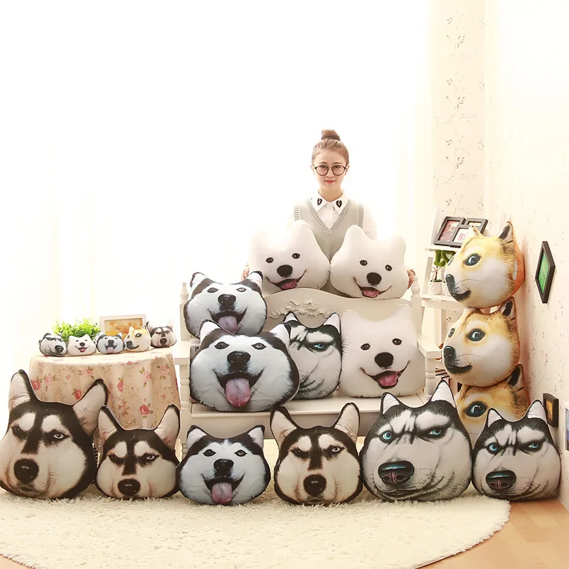 

15-50cm Samo Large Plush dog Doll Toy husky Kids Sleeping Back Cushion Cute Stuffed Cushion Baby Accompany Doll Xmas Gift