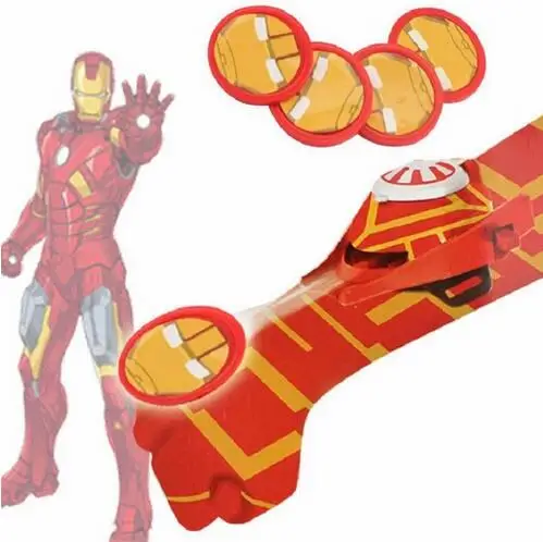 Ironman Marvel мстители Супер Герои перчатка Laucher реквизит Человек-паук для косплея Железного человека классный подарок перчатка пусковая установка для детей - Цвет: Ironman