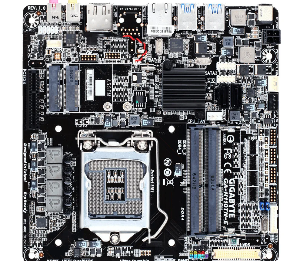 ITX 17*17 HTPC для Gigabyte GA H110TN E DDR4 оригинальная б/у материнская плата настольного