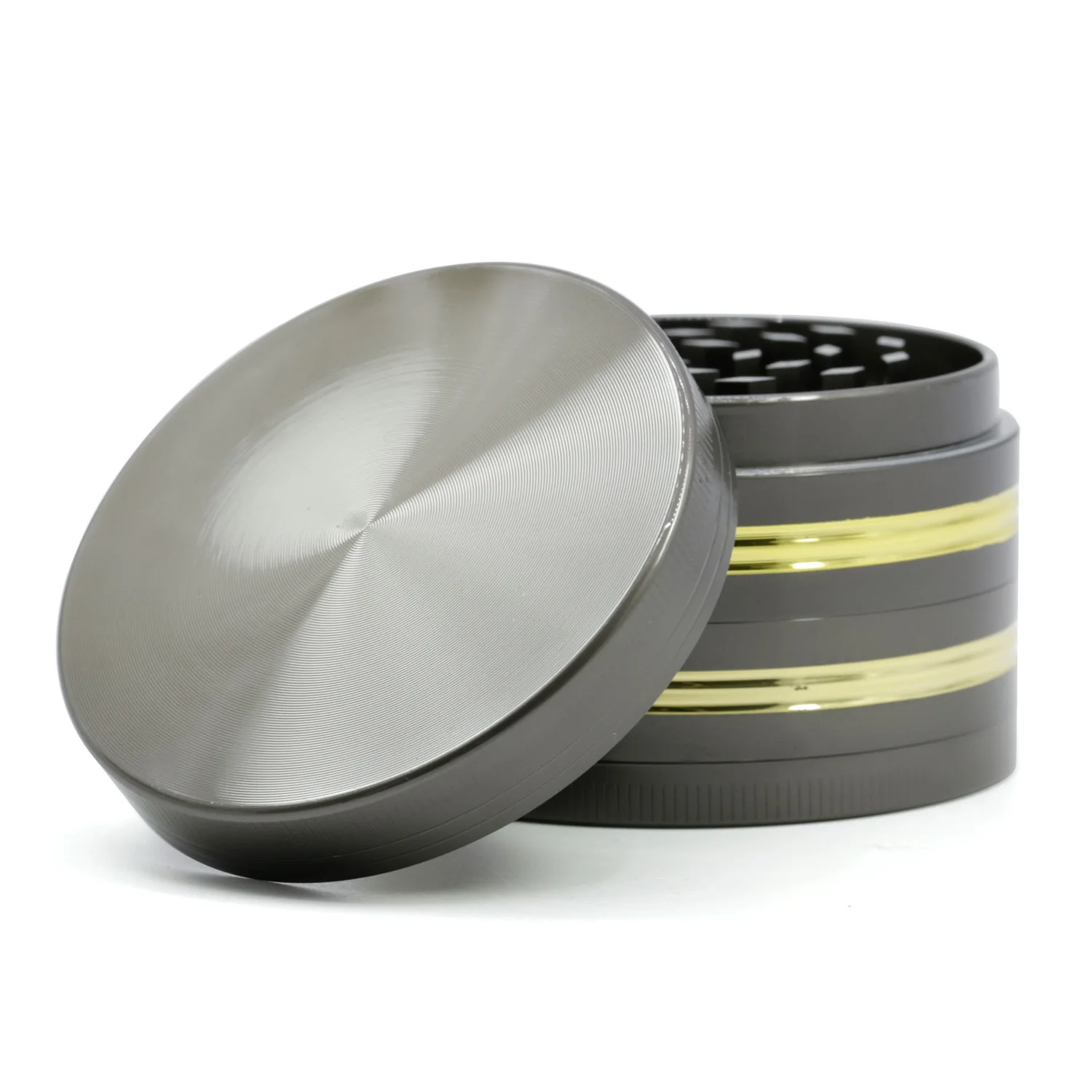 

Newest Diameter 63MM 4 Layer Zinc Alloy Spice Mill Smoke Muller Tobacco Crusher Herb Grinder for Smoke Pipe Hookah Wholesale