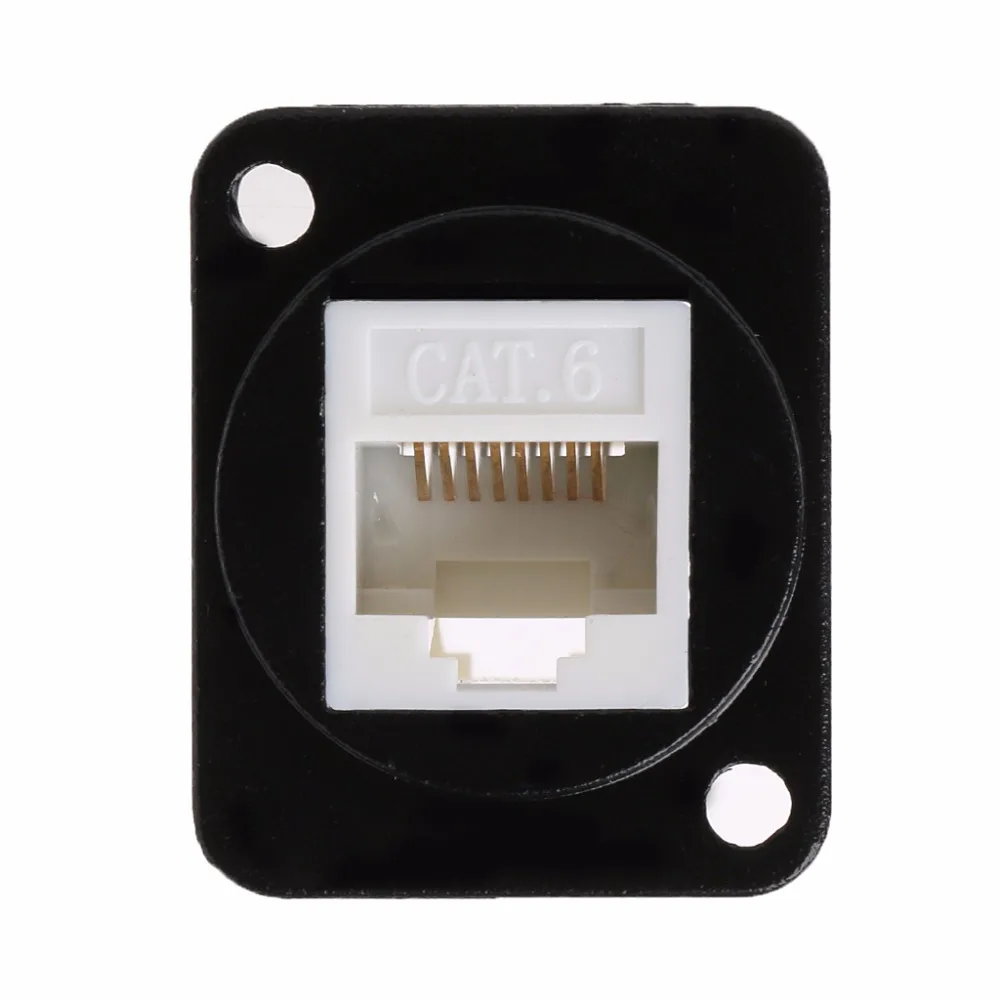 RJ45 Network Connector Metal Panel Socket D Type Mounting CAT5E CAT6 | Обустройство дома