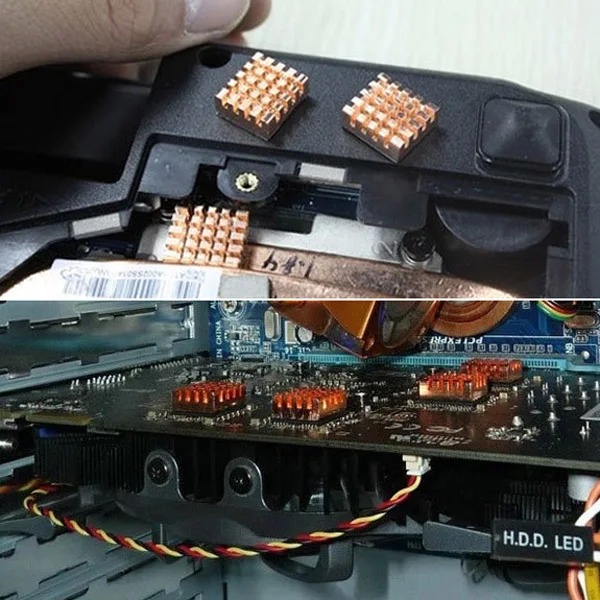 8 шт./компл. радиатор из меди для DDR DDR2 DDR3 RAM|Кулеры и системы охлаждения компьютера|