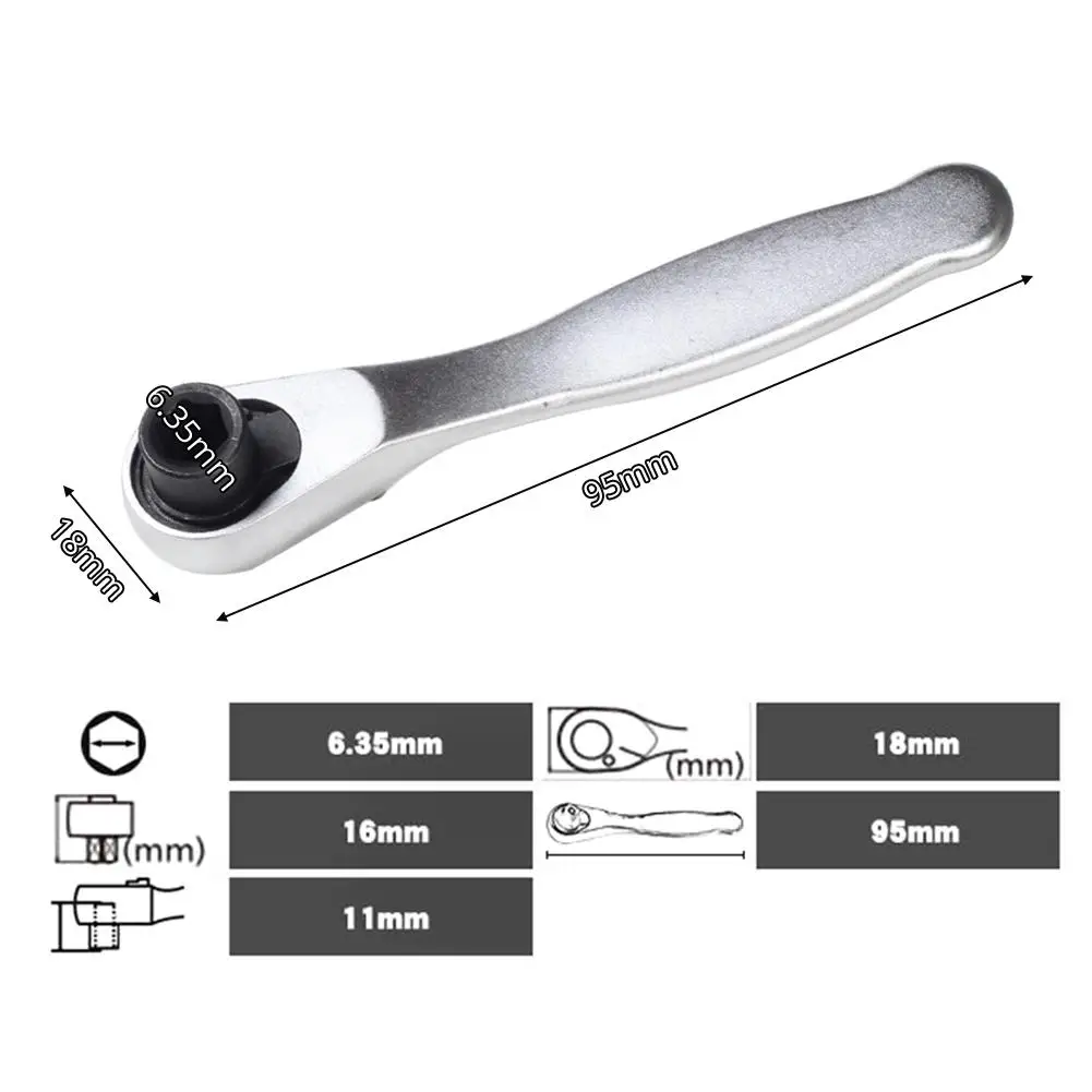 1/4&quot Mini Ratchet Wrench Handle 72 Teeth Release Socket Spanner 1PC J3 | Инструменты