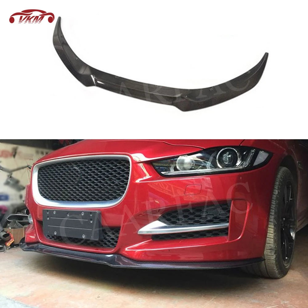 Передний спойлер из углеродного волокна для Jaguar XE XF Sedan 4 Door 2015 2018 передний бампер