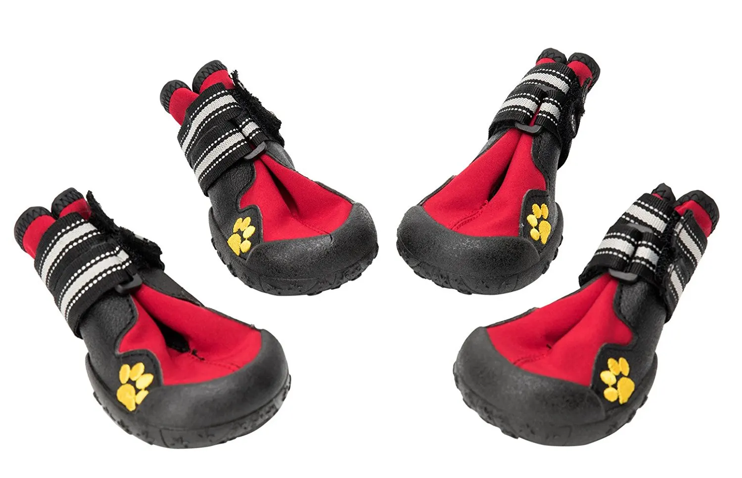 

Waterproof Dog Boots Rubber Non Slip Red Dogs Walking Shoes Paw Protectors