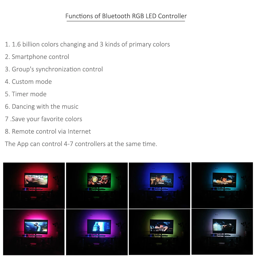 Bluetooth LED контроллер RGB USB 5V Мини Blutooth IOS Android телефон Беспроводное управление для