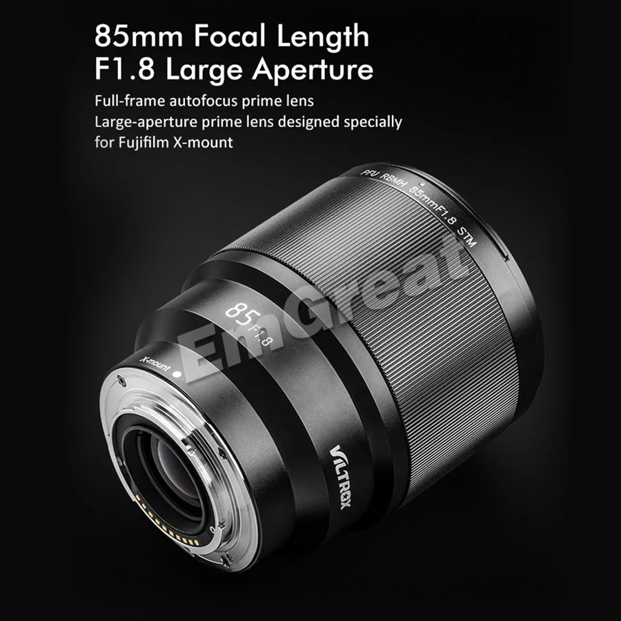 VILTROX 85 мм F1.8 STM автофокусом объектив с фиксированным фокусным расстоянием Полнокадровый для sony Emount для ЖК-дисплея с подсветкой Fujifilm X-mount Камера X-T2 X-T3 X-T30 X-Pro2
