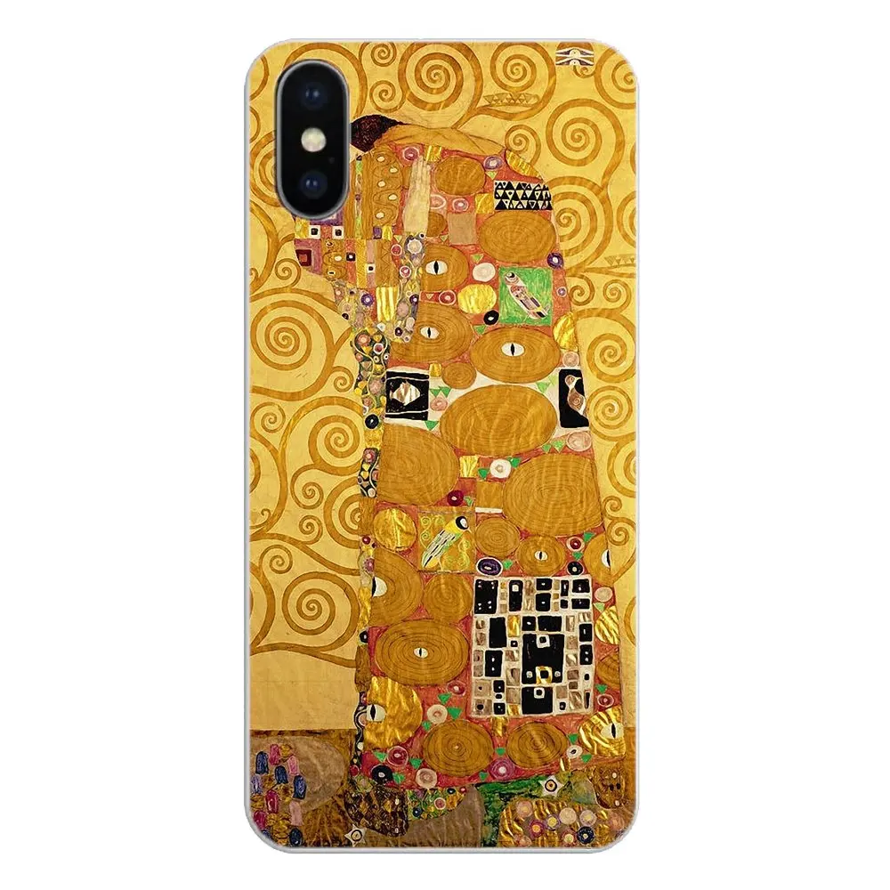 Soft Shell Cases Kiss by Gustav Klimt gold tears oil painting For Samsung Galaxy A5 A6 A7 A8 A9 J4 J5 J7 J8 2017 2018 Plus Prime |