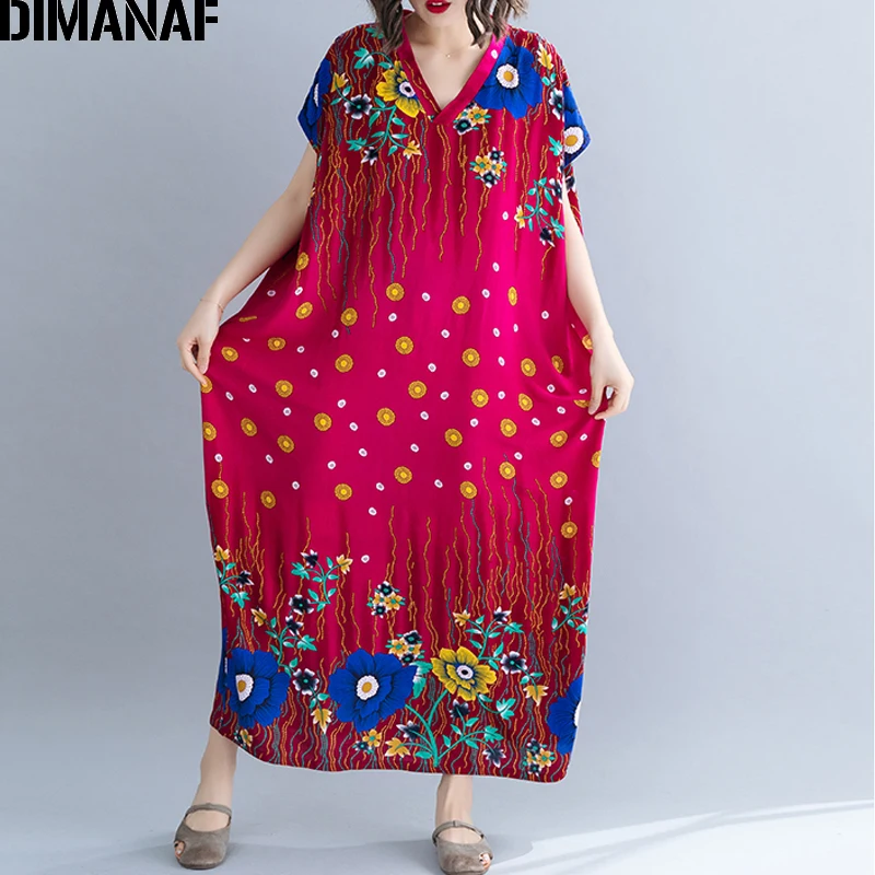 DIMANAF женское платье большого размера летний сарафан большой размер элегантное