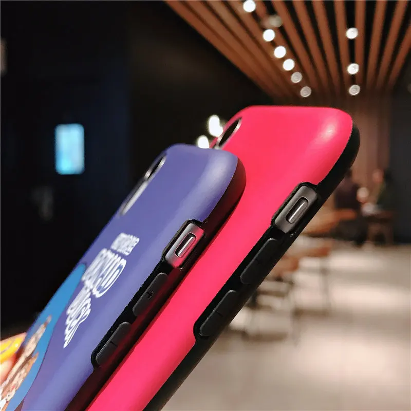 Для пары Дональд Дак Чип и Дейл чехол для iPhone X XS Coque XR Max 6 S плюс 7 8 IMD матовый мягкий