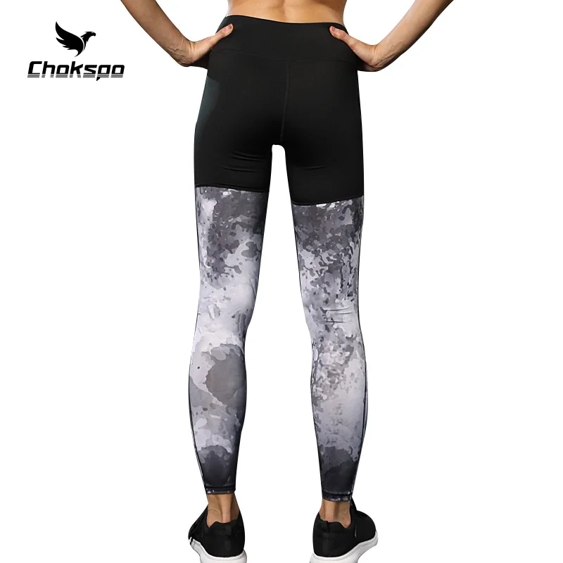 Chokspo Vrouwen Gedrukt штаны для йоги Сексуальная Push Up Leeging Спорт Йога Леггинсы состав