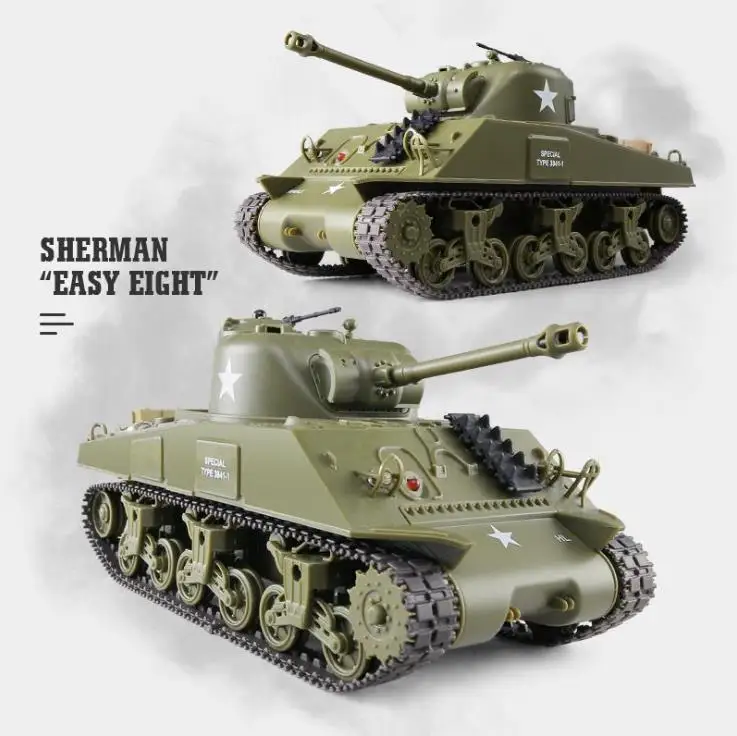 2 4 ГГц танк с дистанционным управлением henglong rc боевые танки M26 Pershing & M4A3 модель