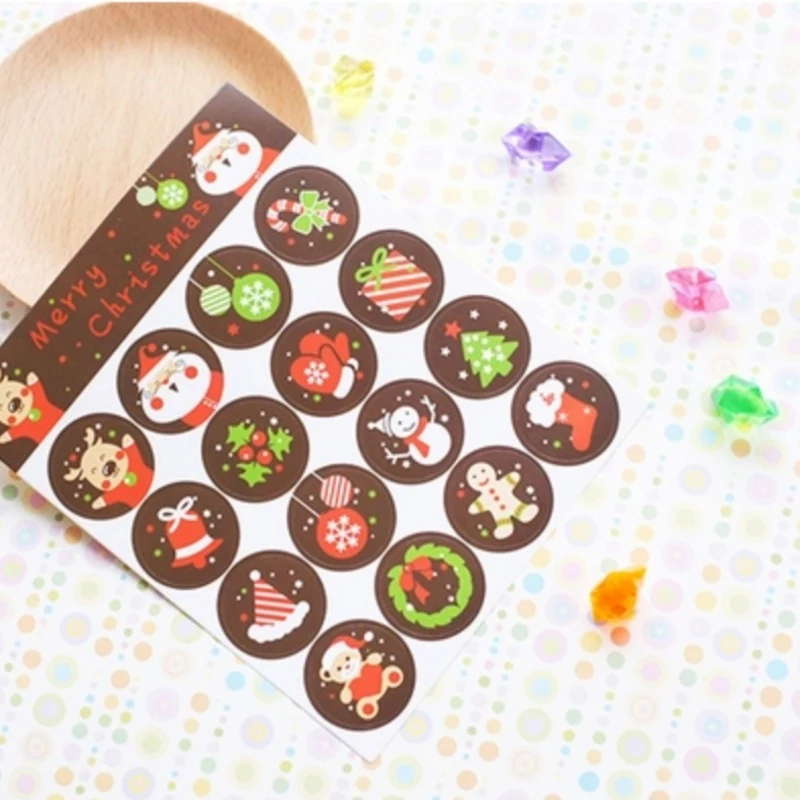 160 шт./лот kawaii Merry Christmas seal Наклейка декоративная для рождественских подарков DIY