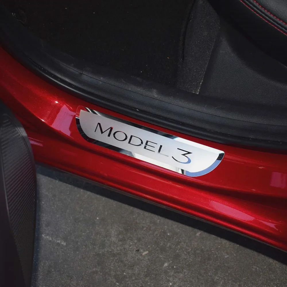Новая модель 3 дверь задняя наклейка для порога покрытие автомобиля
