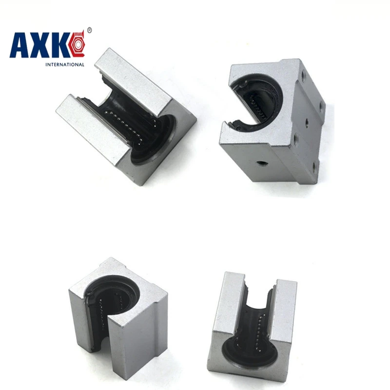 Axk 4 шт. Sbr16uu Sbr16 Uu 16 мм линейный подшипник опорный блок открытый слайдер Cnc