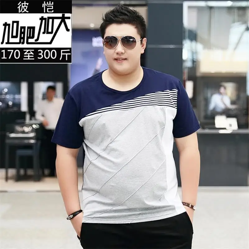 10XL 9XL 8XL 6x Для мужчин футболка Летняя с короткими рукавами полосатый о Средства