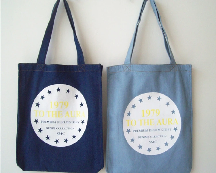 Модные Простые винтажные джинсы с принтом джинсовые женские сумки для девочек