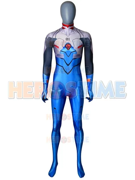 Костюм для косплея Shinji Ikari Plugsuit Аниме Евангелион костюм из спандекса с принтом
