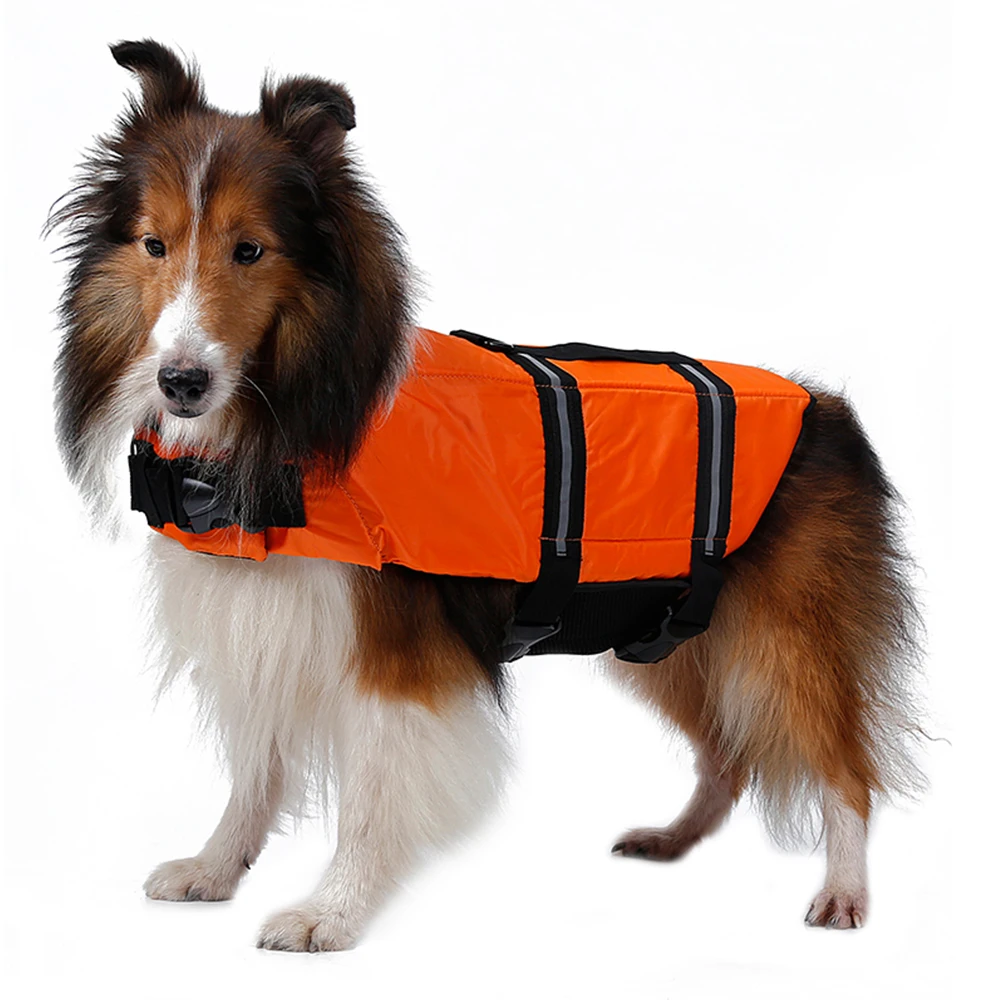 Pet Dog Life Jacket Swimming Coat Reflective Adjustable in Orange OS576-OS579 | Дом и сад