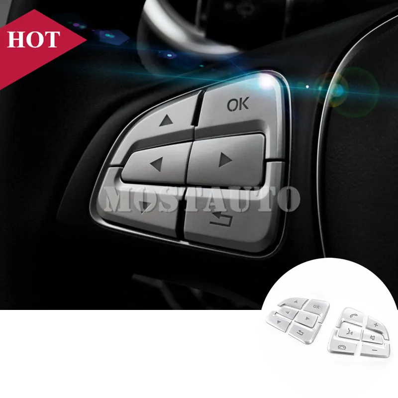 

For Mercedes Benz Vito Inner Steering Wheel Button Trim Cover 2014-2021 12pcs Car Accessories Interior