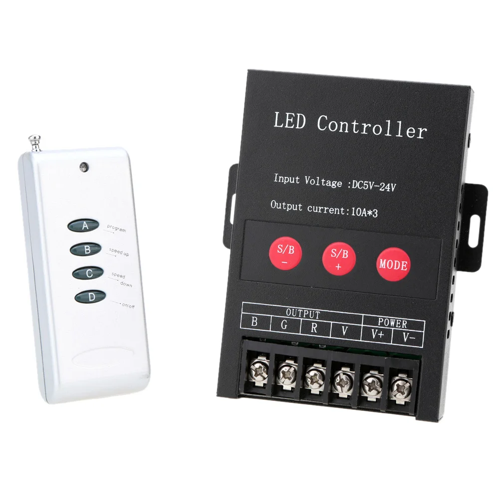 

3*10A DC5-24V Wireless Remote Control LED RGB Controller for 5050 3528 RGB LED Strip Exposed Light Module