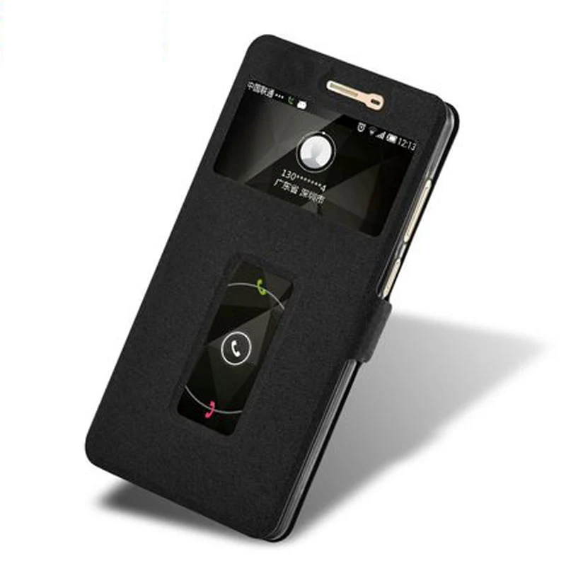 Роскошный чехол из искусственной кожи для ZTE Axon 7 Max с окошком флип 7MAX задняя