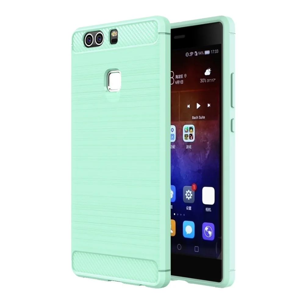 P9 Lite чехол для телефона Huawei Plus / P8 матовая текстура из волокна ТПУ прочный