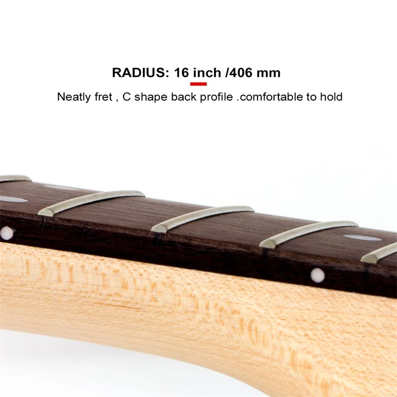 Гриф для электрогитары 22 лада матовый|maple fingerboard|banana guitar neck22 frets |