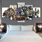 5 шт. холст картины Overwatch игровые персонажи постер HD Настенная картина OW игры постер настенные художественные картины для домашнего декора