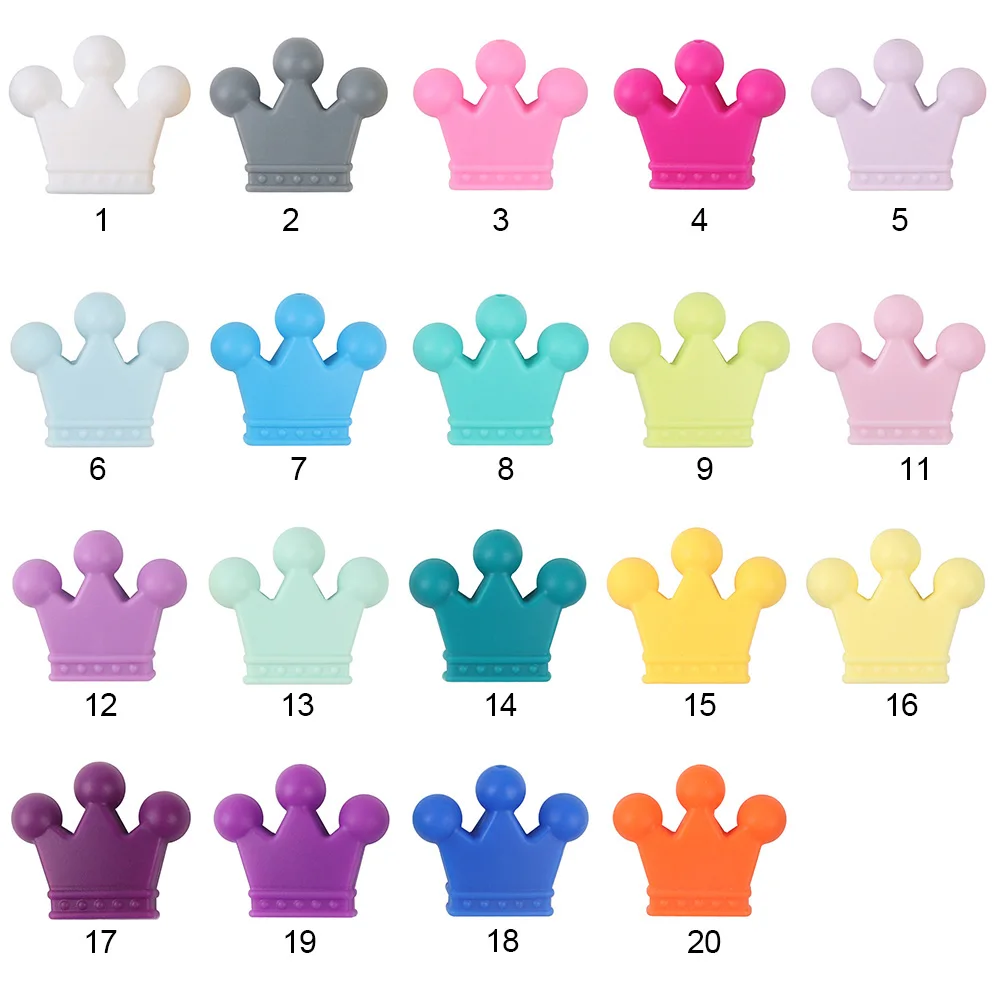 Новинка beads5шт/лот Корона грызунов силиконовые бусины Прорезыватель для