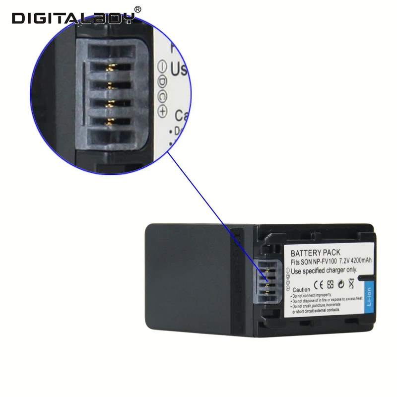 1 шт. Батарея NP-FV100 NP FV100 NPFV100 Перезаряжаемые Камера для Sony fdr-ax100e AX100E HDR XR550E XR350E CX550E