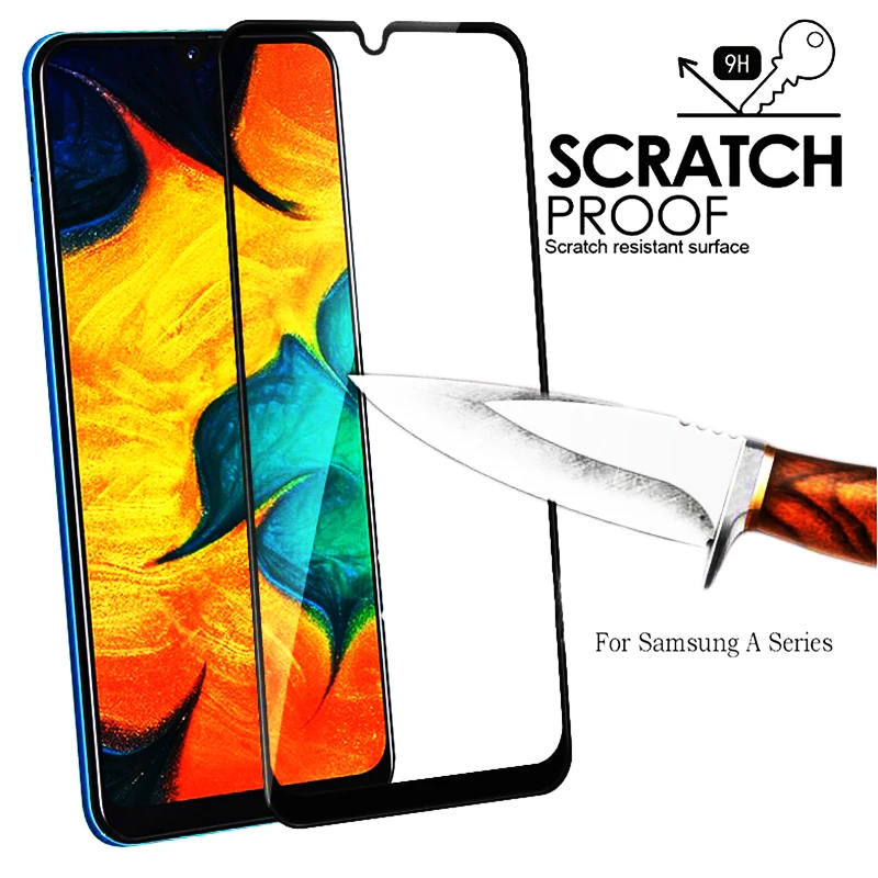 Закаленное стекло для samsung Galaxy A50 A20 A10 a70защитное 90 80 70 60 30 A20E A40 полное покрытие
