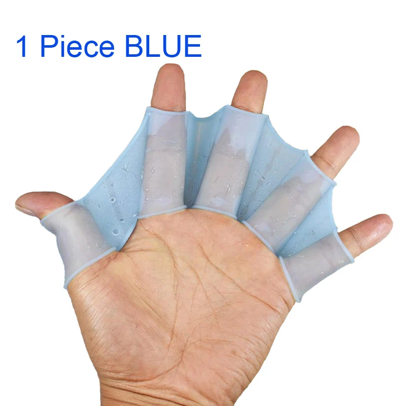 1PC BLUE Детские перчатки для плавания для мальчиков, силиконовые перчатки для серфинга, детские перчатки для плавания для девочек, перчатки для занятий спортом, дропшиппинг - Цвет: 1PC BLUE