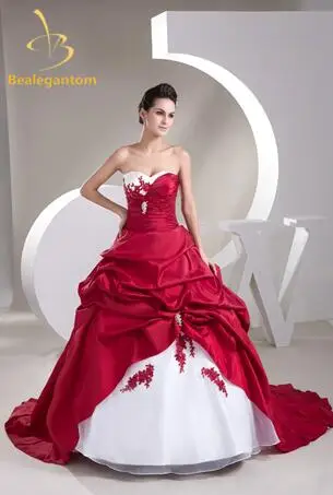 the picture color Bealegantom Милая красное платье Quinceanera бальное платье с бисерные аппликации Sweet 16 платья Vestidos De 15 Anos QA1060 - Цвет: the picture color