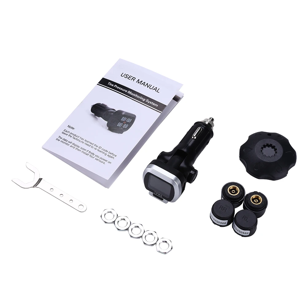 Система мониторинга давления в шинах TPMS 12 V Цифровая Сигнализация внешний датчик