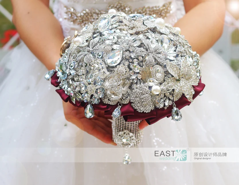 Роскошная блестящая свадебная брошь с кристаллами букет невесты букеты ручной