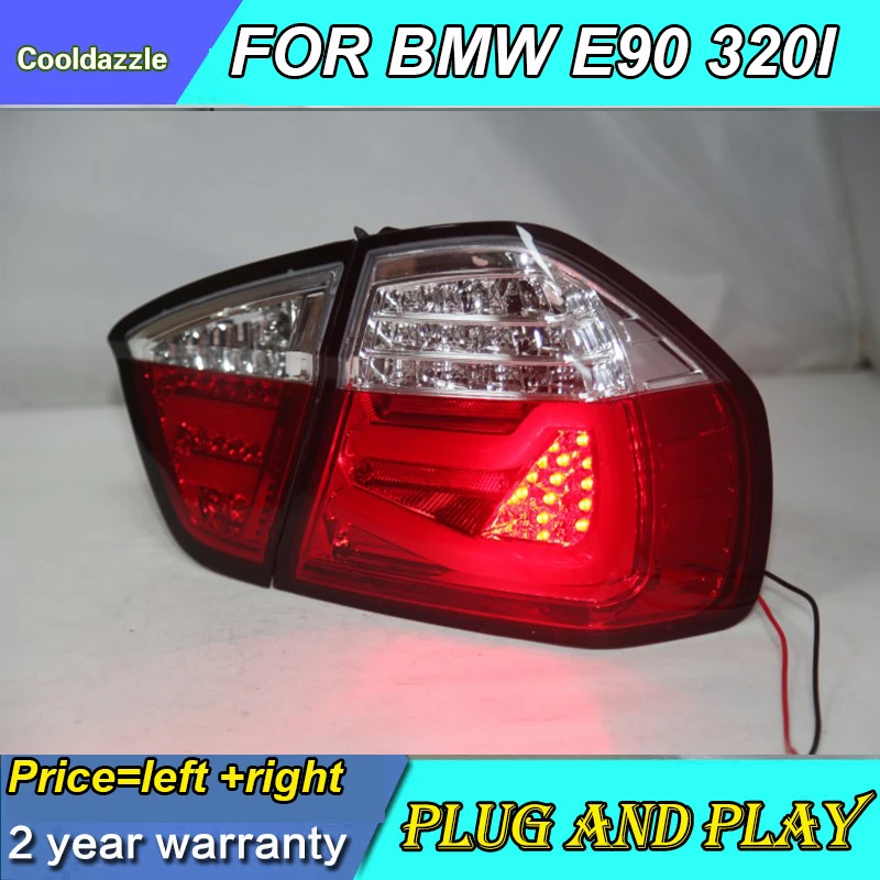 Для BMW E90 3 Series 320i 323i 325 330 335 светодиодный задний фонарь 2005 2006 2007 2008 год красный белый