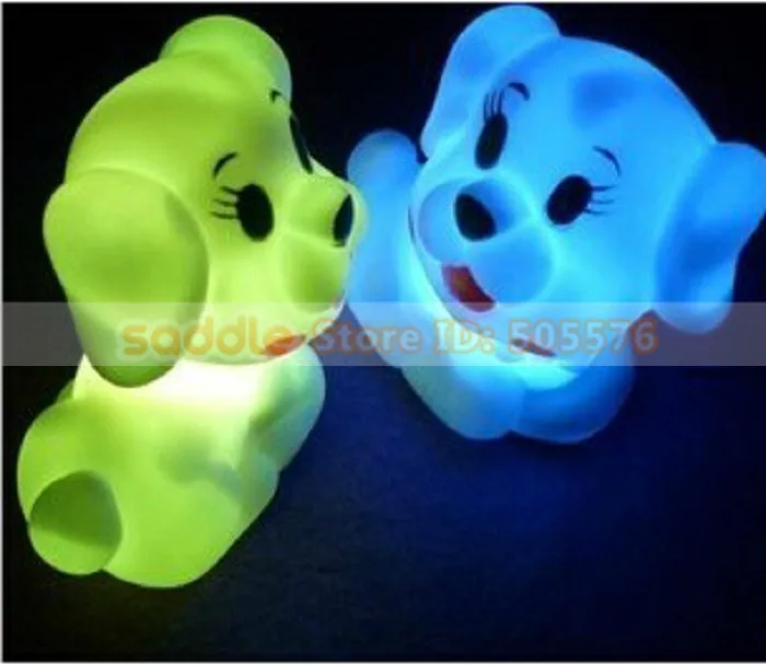 10PCS/Lot Lovely Pet Dog LED Night Light Colorful Small Lamp For Christmas Xmas FreeShipping|light fragrance|lamp pvclamp life |
