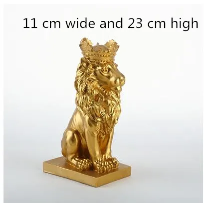 style 9 small Нордическая красивая корона лев Статуэтка из смолы с орнаментом украшение дома талисманы современные офисные настольные Статуэтки Скульптура - Цвет: style 9 small