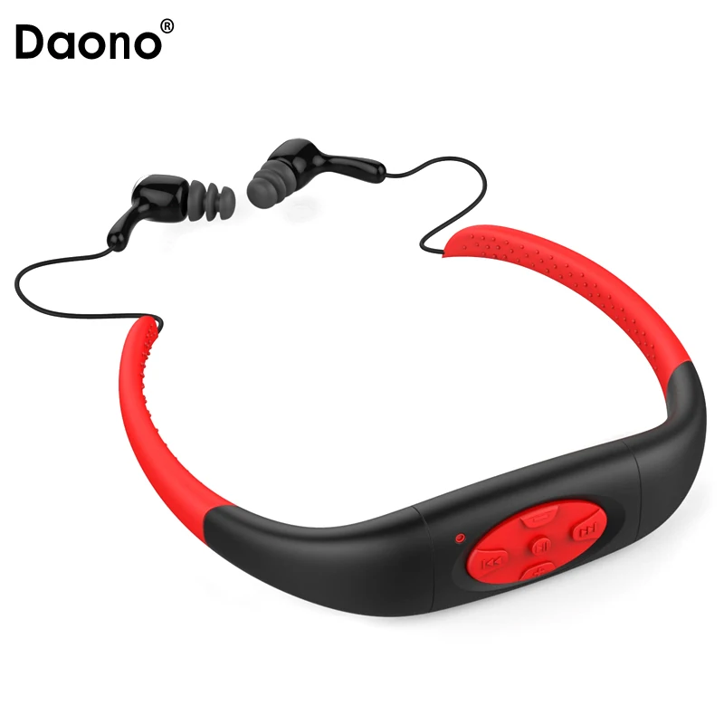 Водонепроницаемая Спортивная стереогарнитура Daono 4 Гб MP3 плеер с FM радио