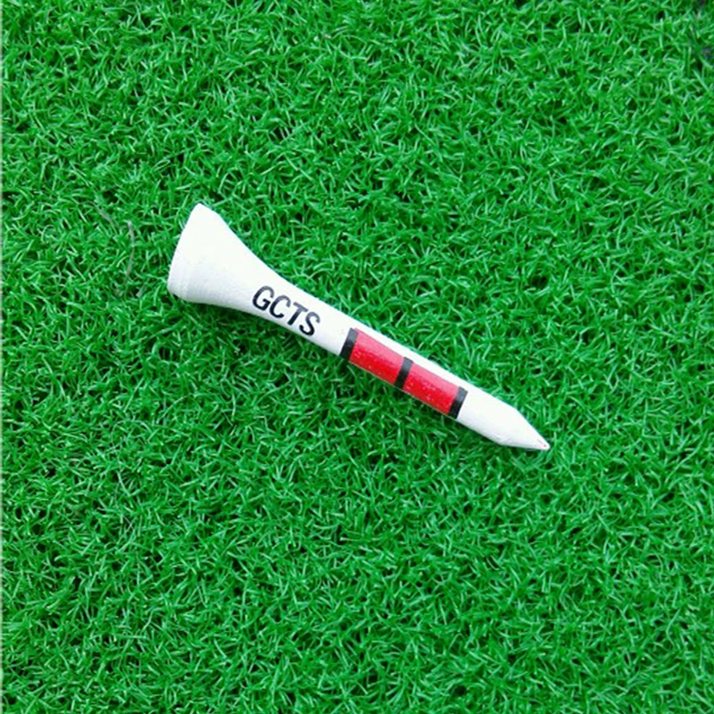 50 шт 54 мм белый деревянный мяч для гольфа тройники красный печать Гольф Тройник