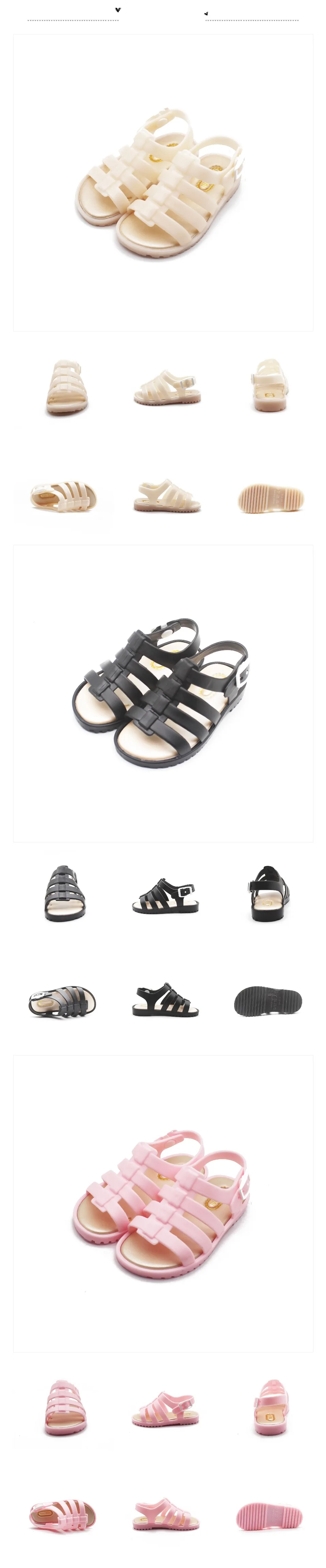 Mini Melissa/Стильные Классические римские сандалии для девочек; Новинка года; прозрачная обувь для девочек; Дышащие детские сандалии; сандалии для малышей