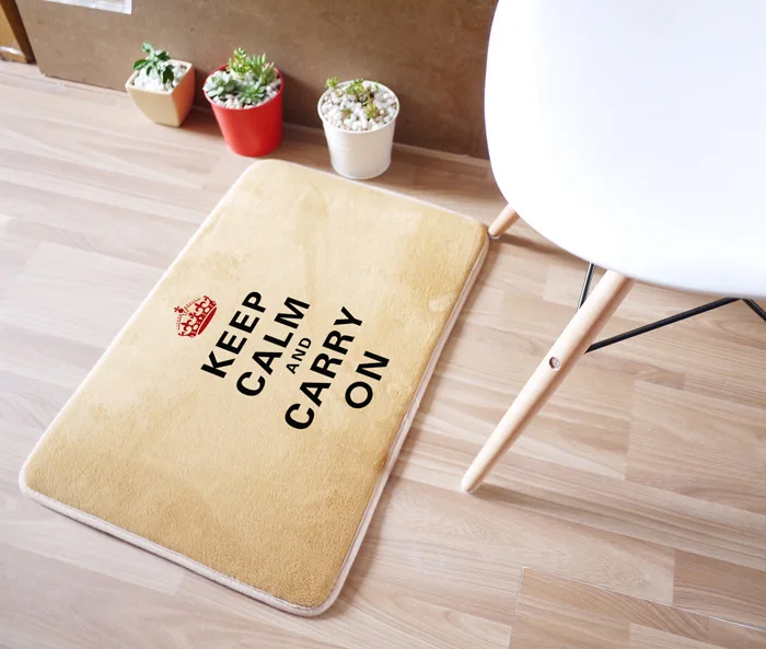Коврик Keep Calm 50x80 см для гостиной спальни прямоугольные коврики коралловые