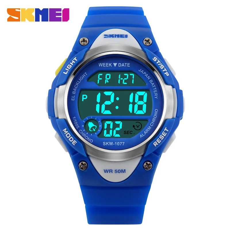 SKMEI Children's Watches Top Kids Watches Clock Girls Boys Sport Wrist Watch Water Resistant Alarm Fashion Relogio infanti 1077