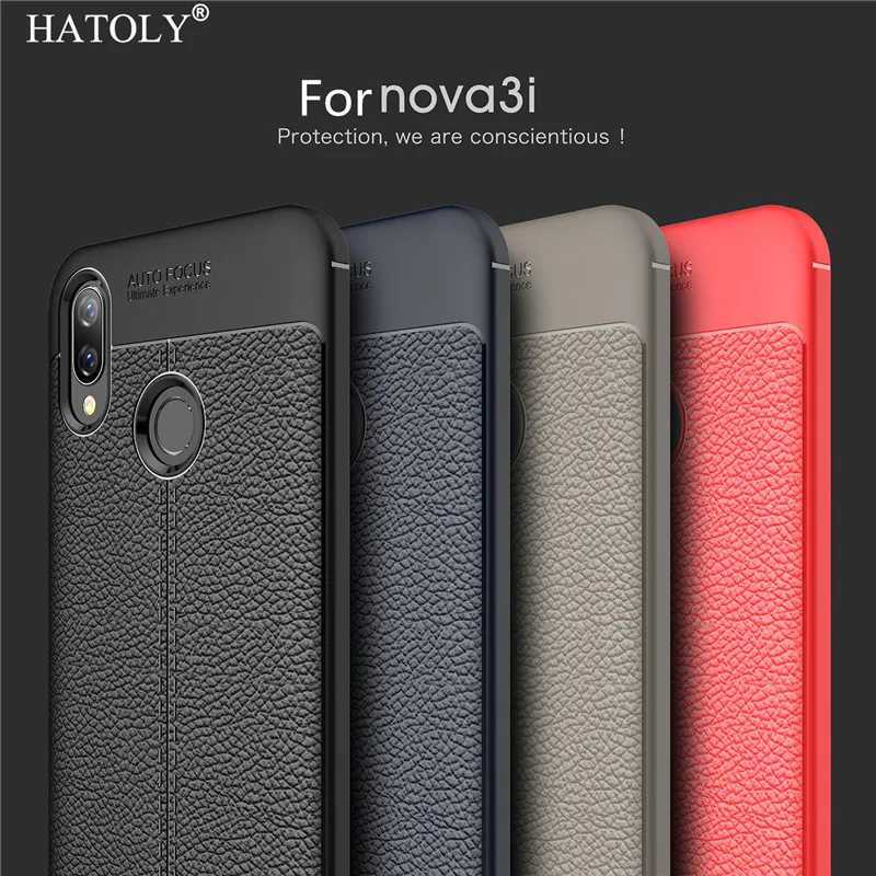 

Чехол для Huawei P Smart Plus Huawei Nova 3i Funda чехол для телефона Huawei P Smart Plus Caso 6,3 чехол личи ТПУ прочный бампер {