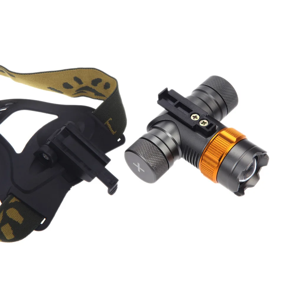 Налобный фонарь зеленый синий красный светодиодный с питанием от батарейки AAA
