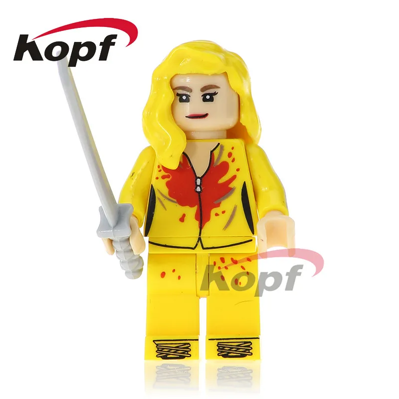 Одиночная Супер Герои Kill Bill Vol.1 ума Турман Невеста кеттенис кирпичи экшн строительные блоки детские подарочные игрушки KL074