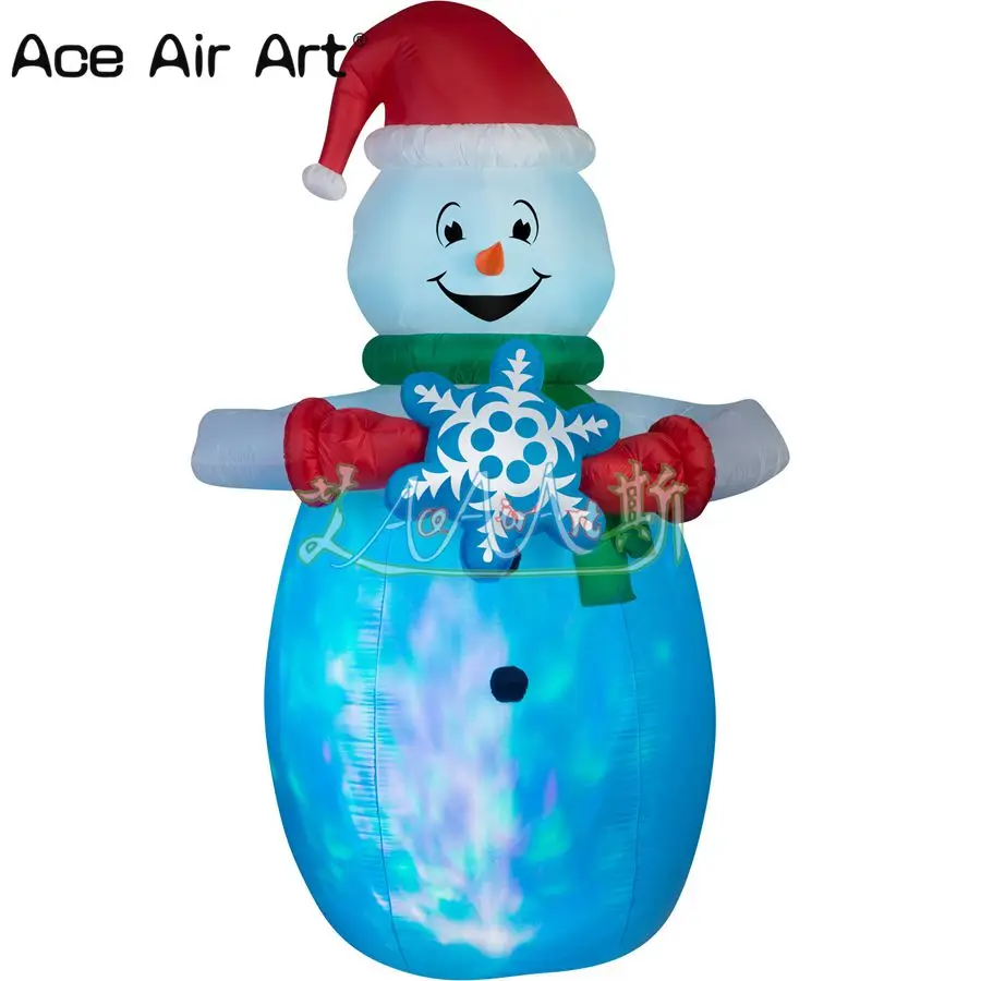 

beautiful Christmas yard decoration ,colorful inflatable snowman with snowflake for Xmas