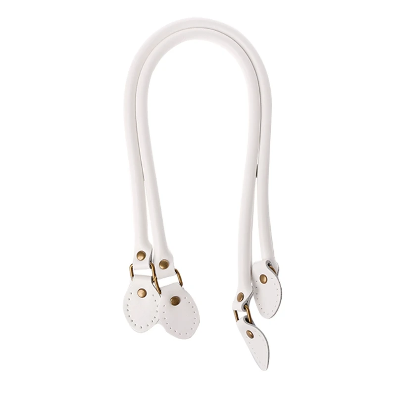 60cm White 2 шт. женские сумки на плечо ручки круглые кожаные ручки diy части Сменный ремень для женской сумки 60 см длинные ручки Новая мода KZ0001 - Цвет: 60cm White
