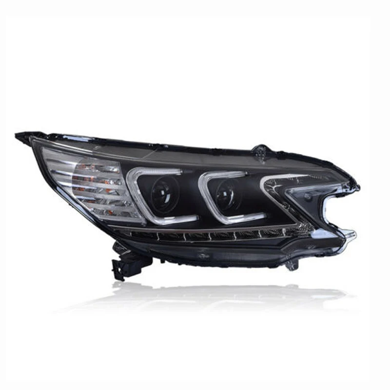 Angel Eye u-образной формы передний светильник для Honda CRV 2012- головной светильник s динамический сигнал поворота DRL линзы проектора bi xenon